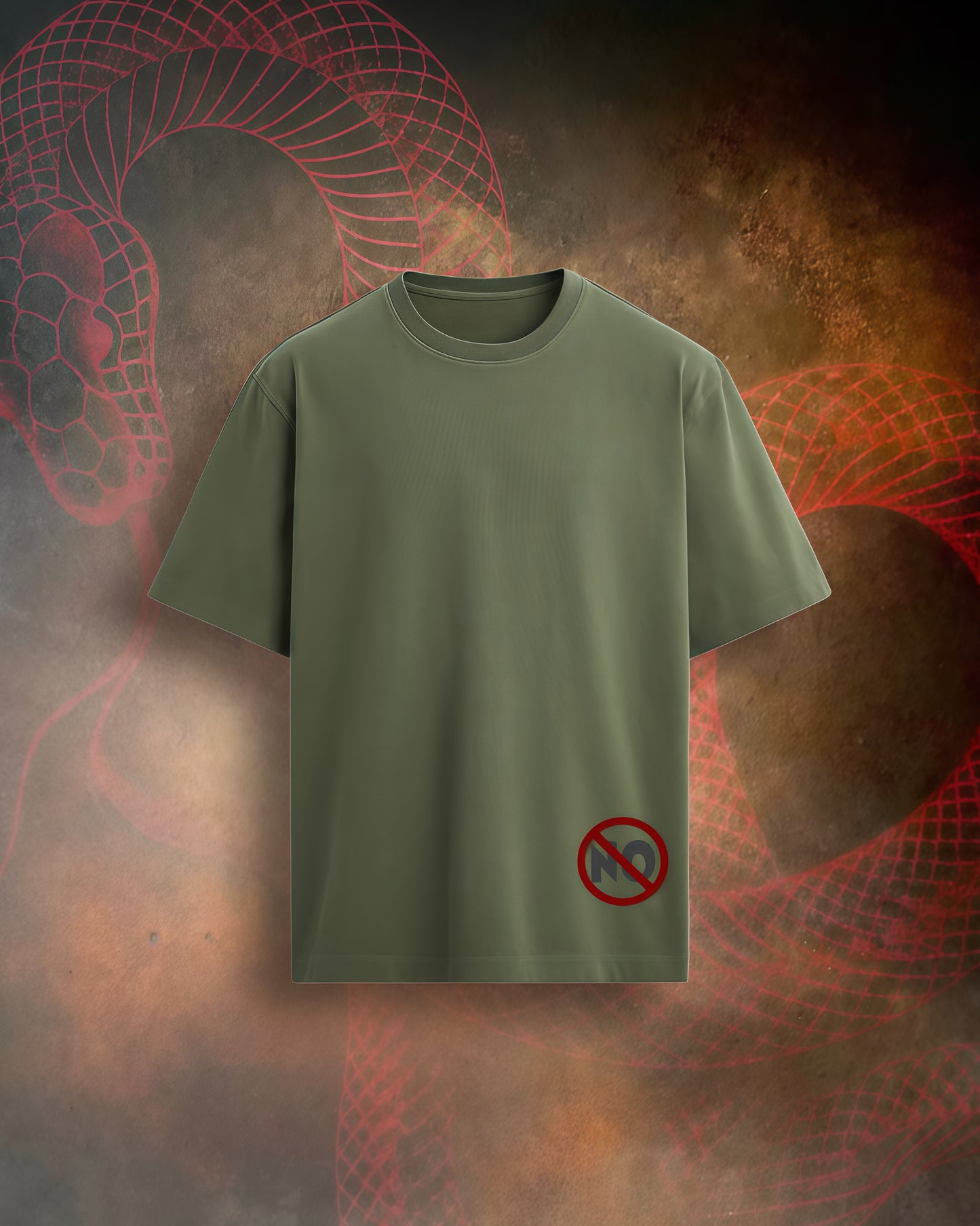 Trust None- Olive green oversized Tee